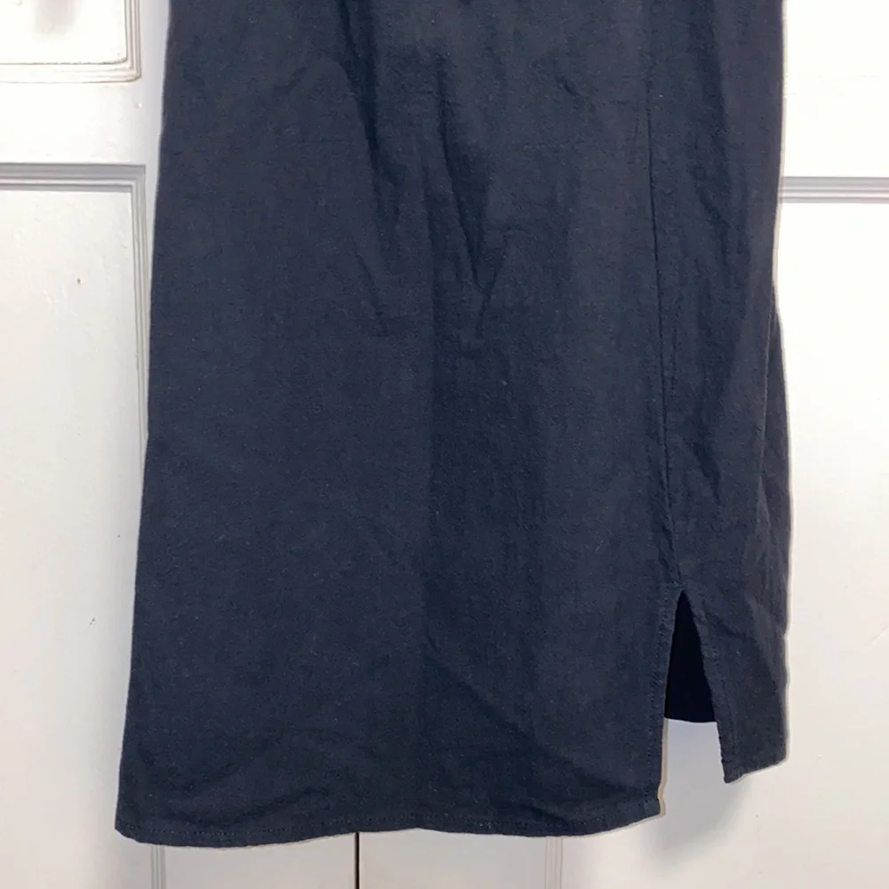 SHEIN Small Frenchy Puff Sleeve Knot Front Frill Trim Split Hem - Picture 9 of 11